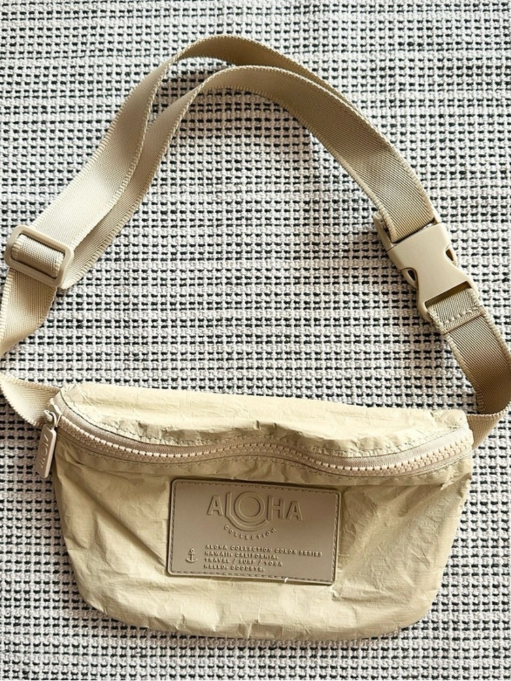 ALOHA Collection Beige Crossbody Waist Bag